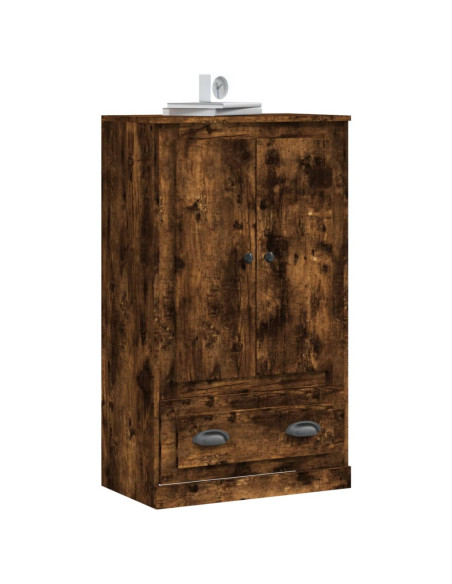 Credenza Rovere Fumo 60x35,5x103,5 cm in Legno Multistrato
