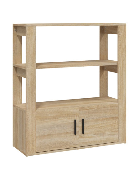 Credenza Rovere Sonoma 80x30x90 cm in Legno Multistrato