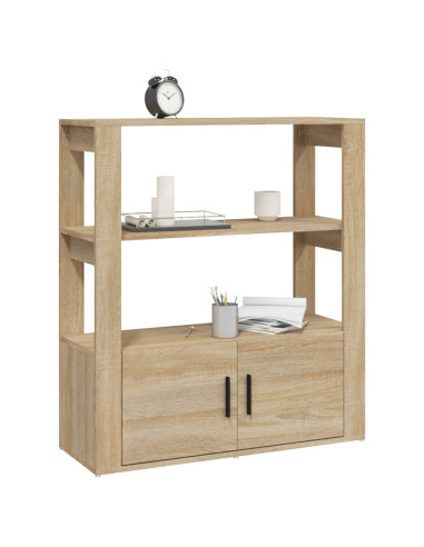 Credenza Rovere Sonoma 80x30x90 cm in Legno Multistrato
