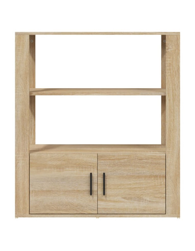Credenza Rovere Sonoma 80x30x90 cm in Legno Multistrato