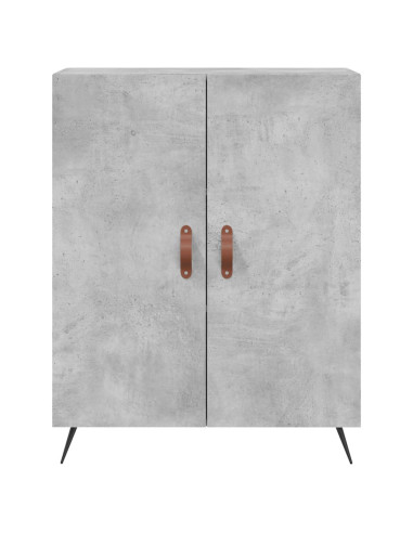 Credenza Grigio Cemento 69,5x34x180 cm in Legno Multistrato