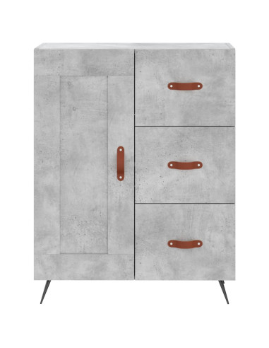 Credenza Grigio Cemento 69,5x34x180 cm in Legno Multistrato