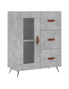 Credenza Grigio Cemento 69,5x34x180 cm in Legno Multistrato