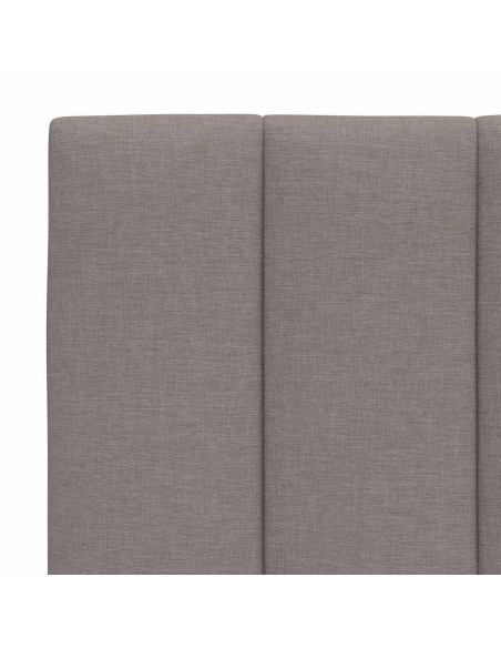 Letto con Materasso Tortora 200x200 cm in Tessuto