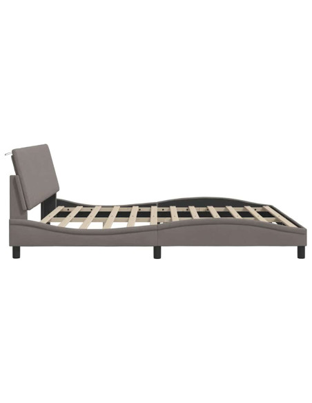 Giroletto senza Materasso Tortora 200x200 cm in Tessuto