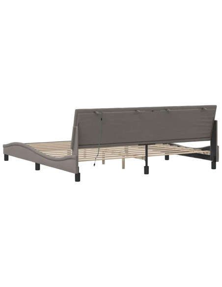 Giroletto senza Materasso Tortora 200x200 cm in Tessuto