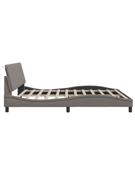 Giroletto senza Materasso Tortora 200x200 cm in Tessuto