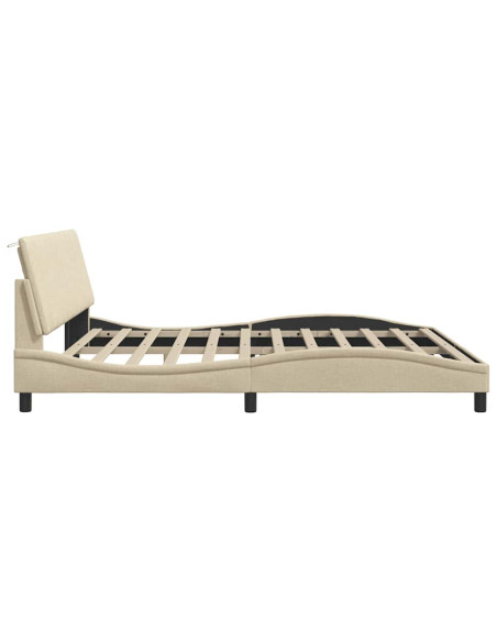 Giroletto senza Materasso Crema 200x200 cm in Tessuto
