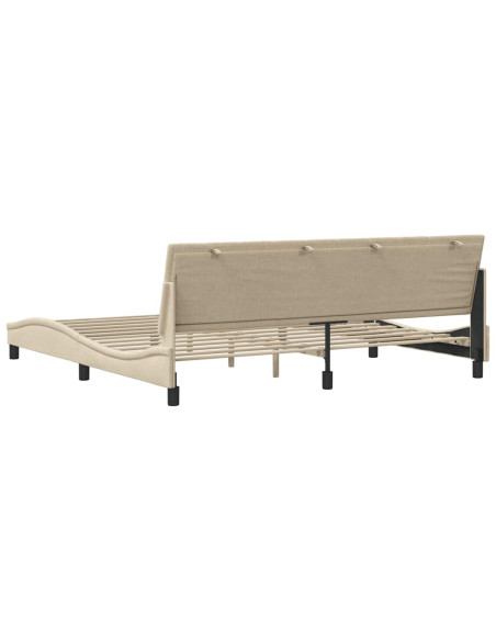 Giroletto senza Materasso Crema 200x200 cm in Tessuto