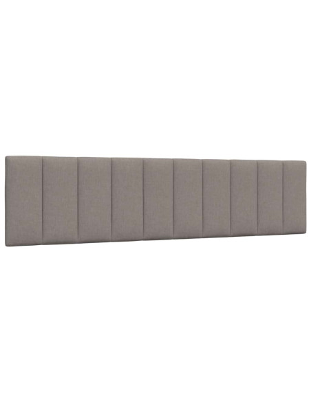 Letto con Materasso Tortora 200x200 cm in Tessuto