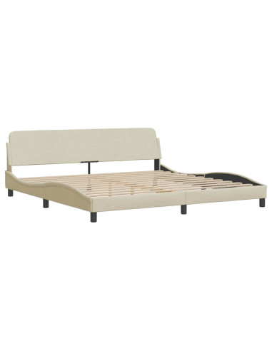 Giroletto senza Materasso Crema 200x200 cm in Tessuto