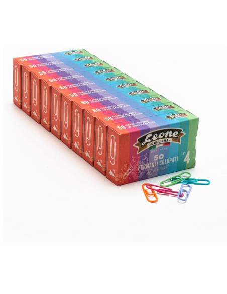 CF10X50 FERMAGLI COLORATI PLAST N4