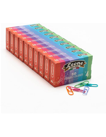 CF10X50 FERMAGLI COLORATI PLAST N4