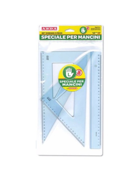 Set disegno tecnico Arda 704303MAN 3 Pz Azzurro trasparente