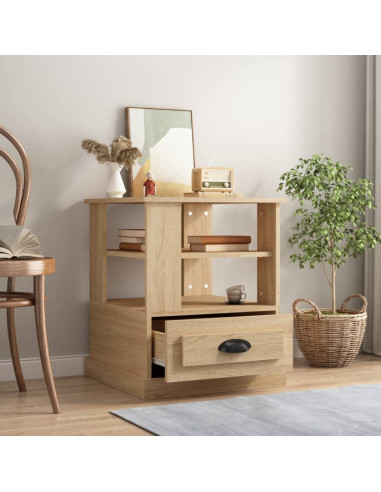 Tavolino Rovere Sonoma 50x50x60 cm in Legno Multistrato