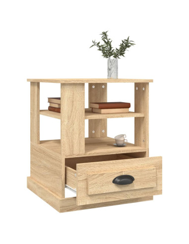 Tavolino Rovere Sonoma 50x50x60 cm in Legno Multistrato