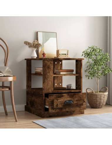 Tavolino Rovere Fumo 50x50x60 cm in Legno Multistrato