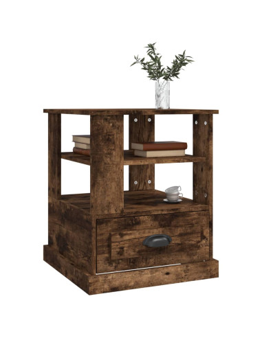 Tavolino Rovere Fumo 50x50x60 cm in Legno Multistrato