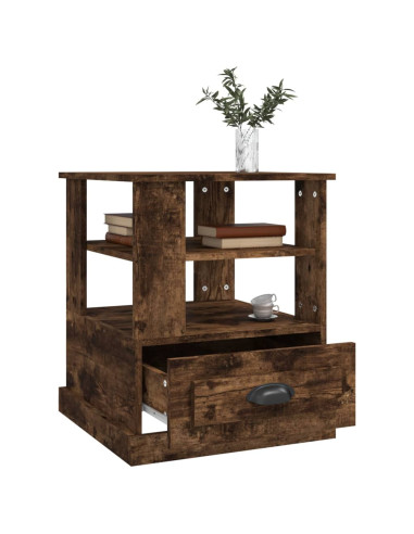 Tavolino Rovere Fumo 50x50x60 cm in Legno Multistrato