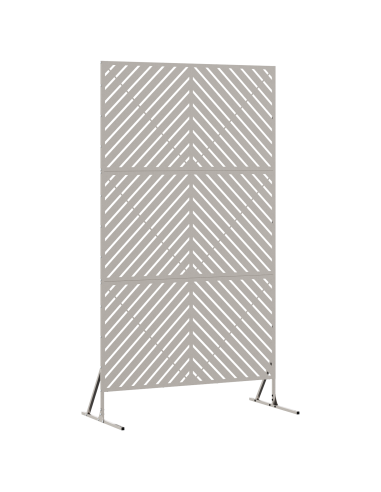 Schermo per Privacy Grigio 100 x 50 x 180 cm Acciaio