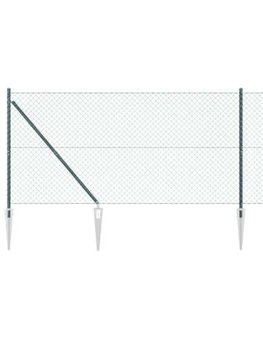 Palo della recinzione Verde 10 x 1,2 m (rete 40 x 40 mm)