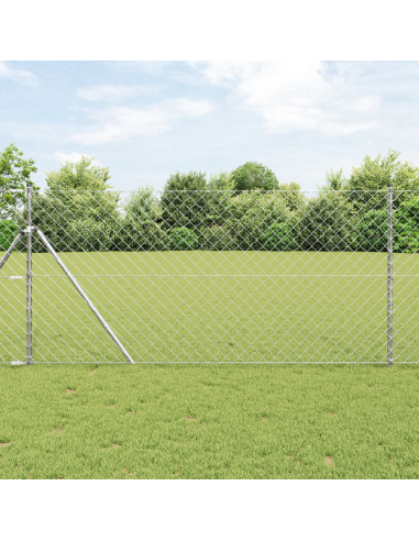 Palo della recinzione Argento 10 x 1 m (rete 60 x 60 mm)