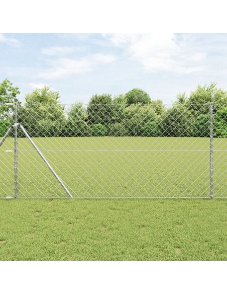 Palo della recinzione Argento 10 x 1 m (rete 60 x 60 mm)