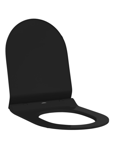 Sedile del WC Regolabile Nero 50 x 36,5 x 5 cm Polipropilene