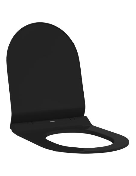 Sedile del WC Regolabile Nero 50 x 36,5 x 5 cm Polipropilene