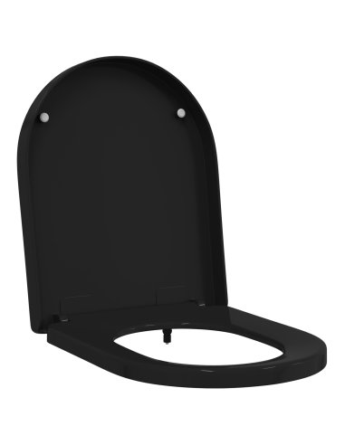 Sedile del WC Regolabile Nero 48 x 36,5 x 4,5 cm Polipropilene