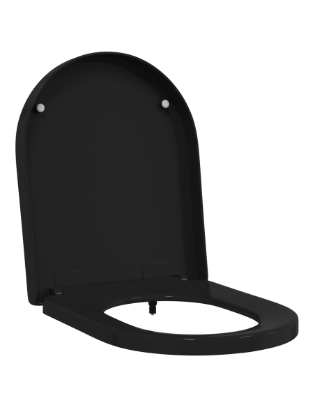 Sedile del WC Regolabile Nero 48 x 36,5 x 4,5 cm Polipropilene