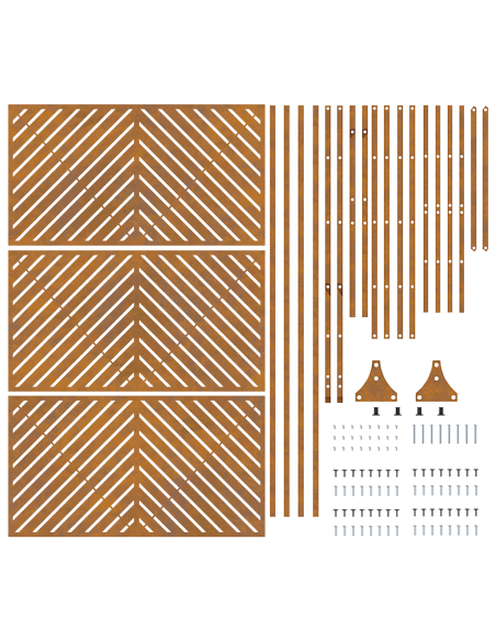 Schermo per Privacy Grigio 100 x 50 x 180 cm Acciaio