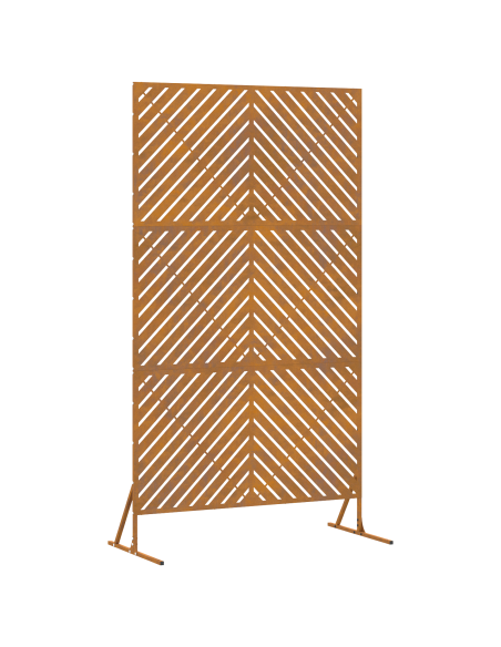 Schermo per Privacy Grigio 100 x 50 x 180 cm Acciaio