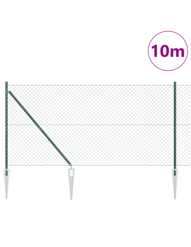 Palo della recinzione Verde 10 x 1,2 m (rete 40 x 40 mm)