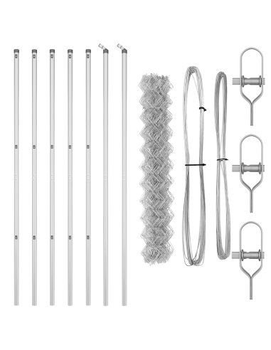 Palo della recinzione Argento 10 x 1 m (rete 60 x 60 mm)