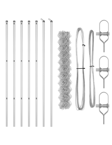 Palo della recinzione Argento 10 x 1 m (rete 60 x 60 mm)