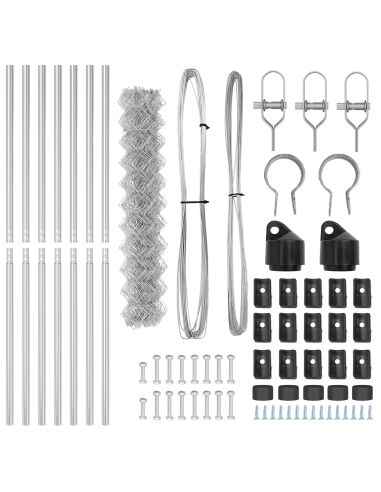 Palo della recinzione Argento 10 x 1 m (rete 60 x 60 mm)