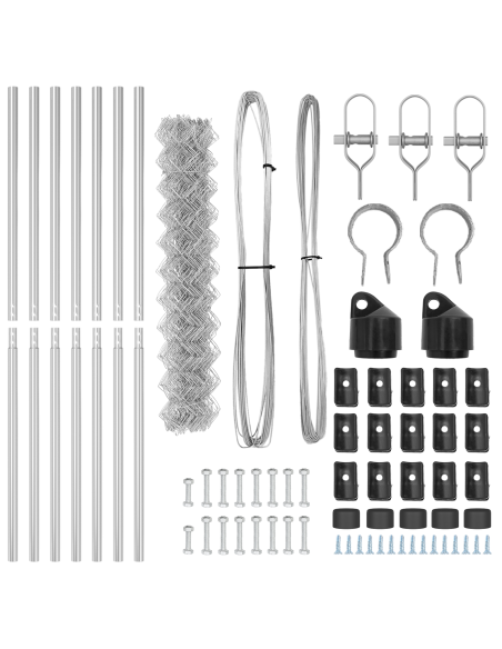 Palo della recinzione Argento 10 x 1 m (rete 60 x 60 mm)