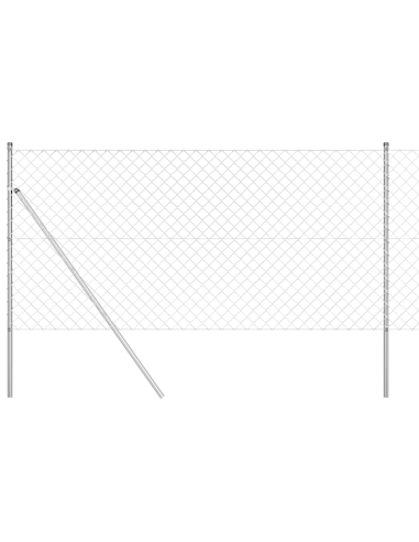 Palo della recinzione Argento 10 x 1 m (rete 60 x 60 mm)