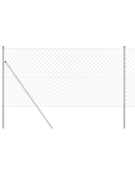 Palo della recinzione Argento 10 x 1 m (rete 60 x 60 mm)