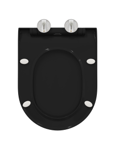 Sedile del WC Regolabile Nero 50 x 36,5 x 5 cm Polipropilene 2