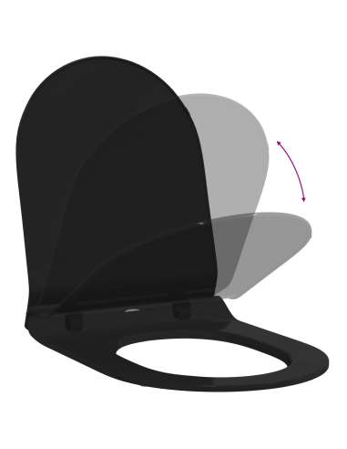 Sedile del WC Regolabile Nero 50 x 36,5 x 5 cm Polipropilene