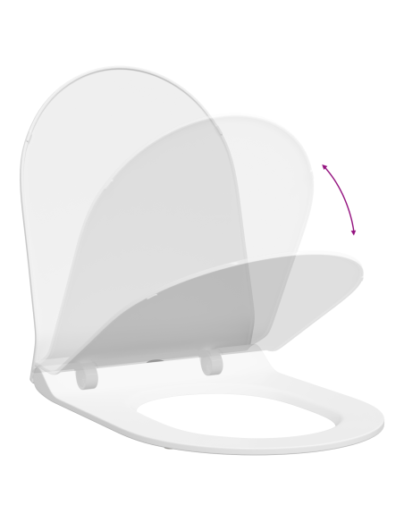 Sedile del WC Regolabile Bianco 50 x 36,5 x 5 cm Polipropilene