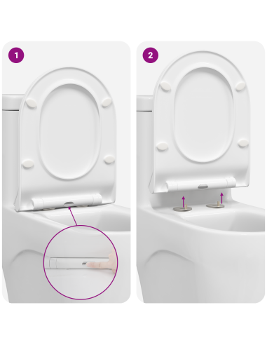 Sedile del WC Regolabile Bianco 50 x 36,5 x 5 cm Polipropilene