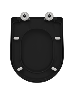 Sedile del WC Regolabile Nero 48 x 36,5 x 4,5 cm Polipropilene 2