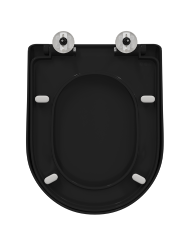 Sedile del WC Regolabile Nero 48 x 36,5 x 4,5 cm Polipropilene