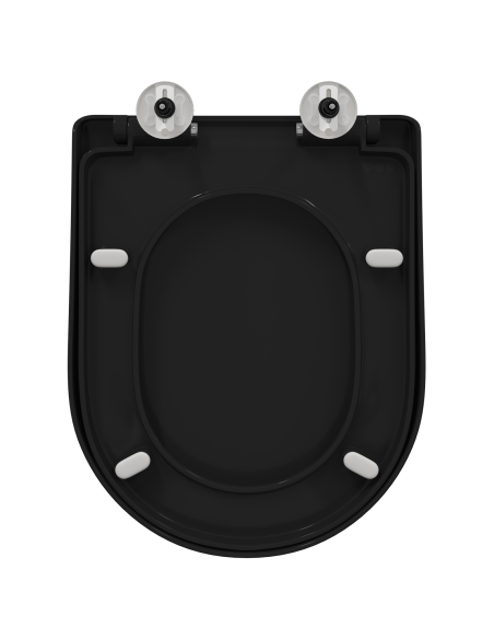 Sedile del WC Nero 48 x 36.5 x 4.5 cm Polipropilene