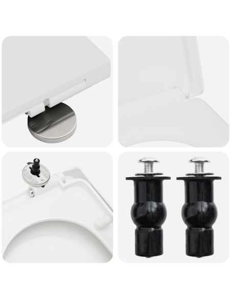 Sedile del WC Bianco 48 x 36.5 x 4.5 cm Polipropilene