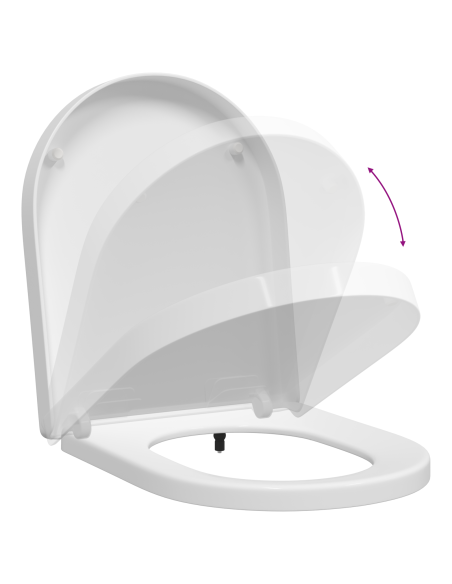 Sedile del WC Bianco 48 x 36.5 x 4.5 cm Polipropilene
