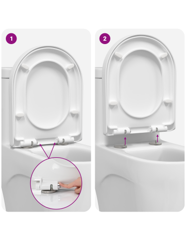 Sedile del WC Bianco 48 x 36,5 x 4,5 cm Polipropilene